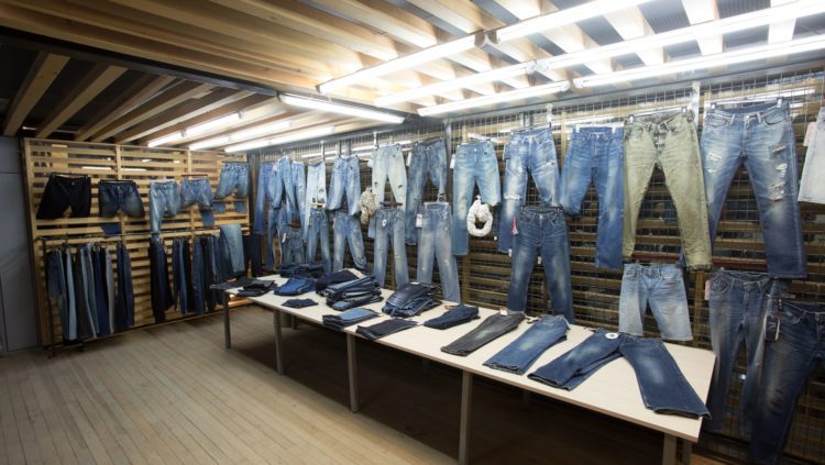 T&C Garments denim display and development area