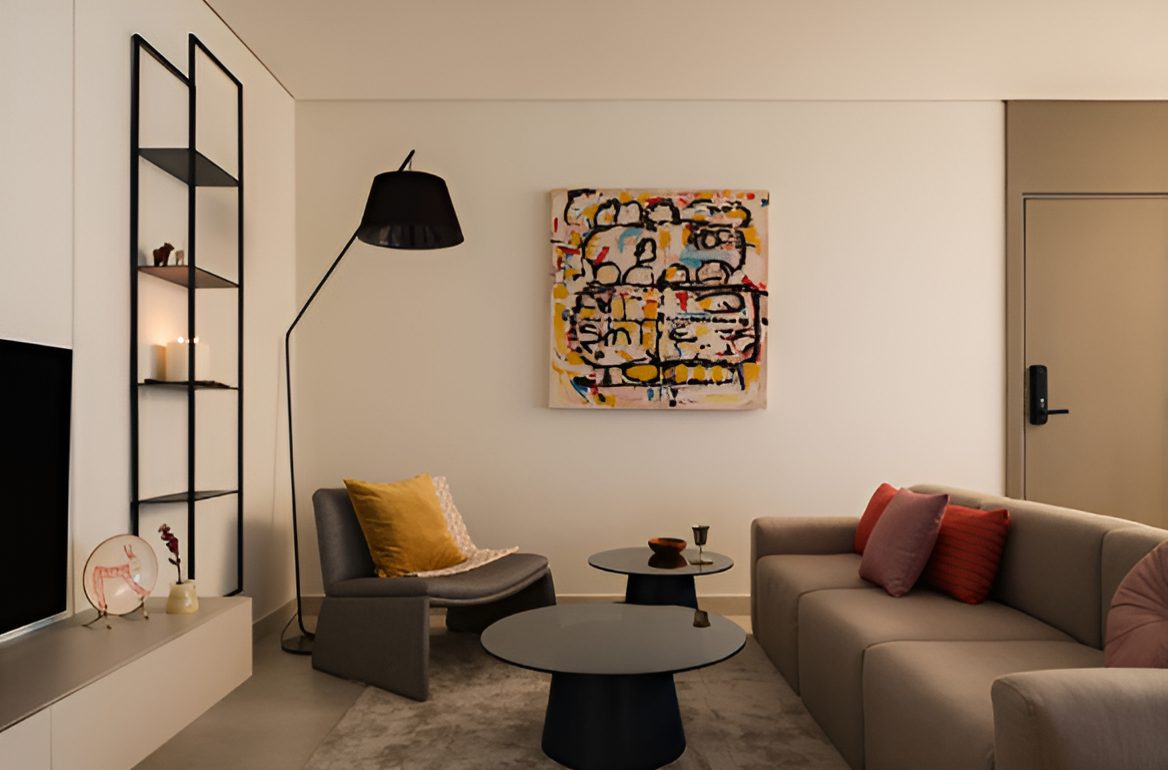 Residential lounge and dining interior